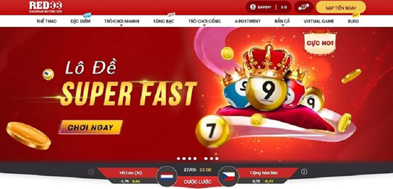 Lô đề online Red88 với tỷ lệ thưởng cao ngất